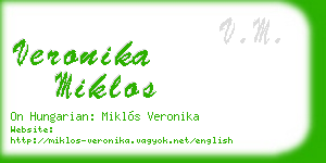 veronika miklos business card